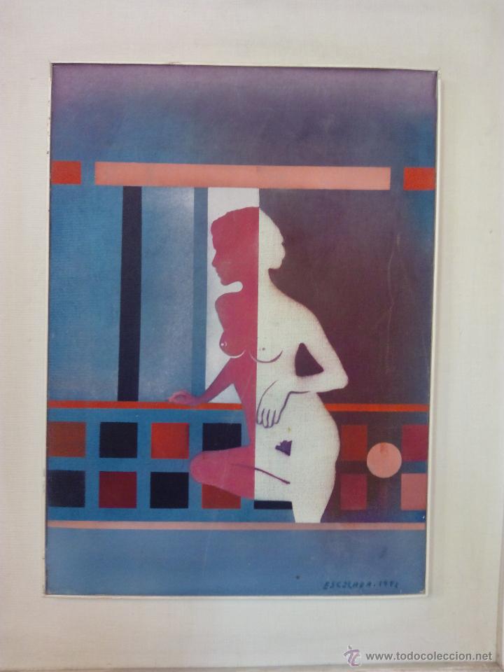 Arte: &oacute;leo sobre lienzo de escalada 1972 - Foto 1