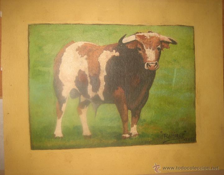 Arte: TORO. FIRMADO RAMIREZ. MARCO NUEVO DE LUJO. - Foto 3