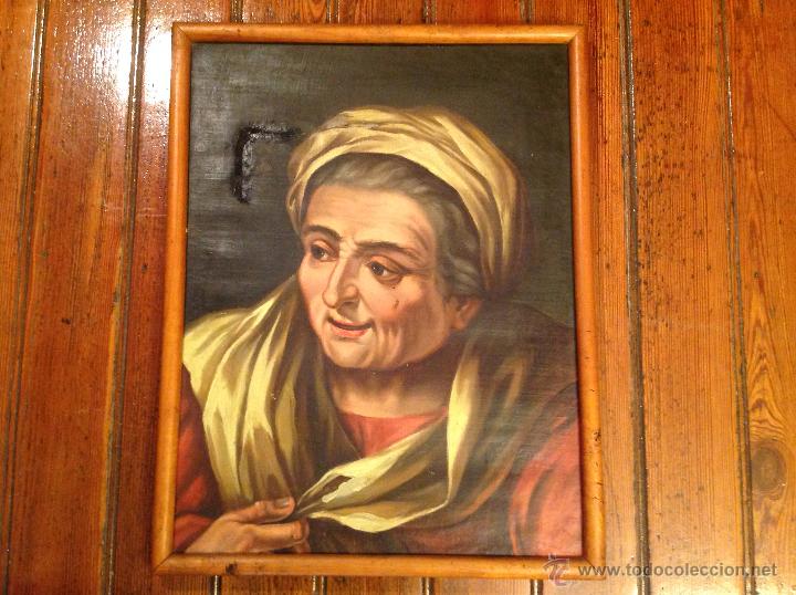 Arte: CUADRO OLEO SOBRE LIENZO RETRATO - Foto 1
