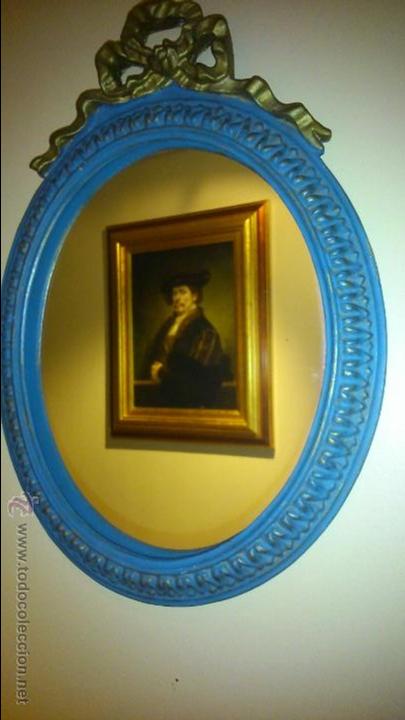 Arte: retrato de rembrant firmado por lozano. oleo sobre table - Foto 2 - 49234832