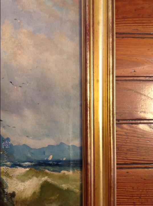 Arte: Oleo sobre lienzo alcantilado con casa - Foto 5