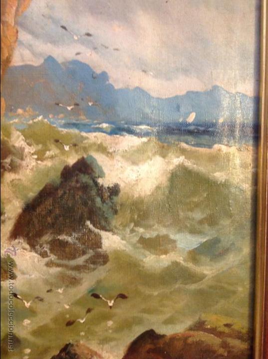 Arte: Oleo sobre lienzo alcantilado con casa - Foto 7