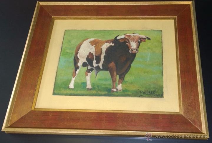 Arte: TORO. FIRMADO RAMIREZ. MARCO NUEVO DE LUJO. - Foto 1