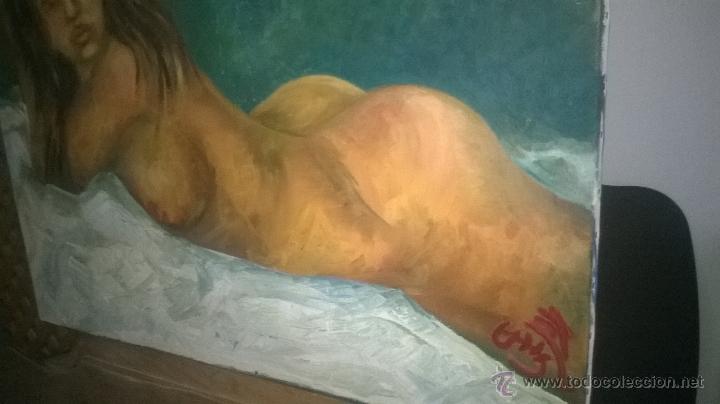 Arte: Oleo sobre lienzo de mujer desnuda - Foto 3