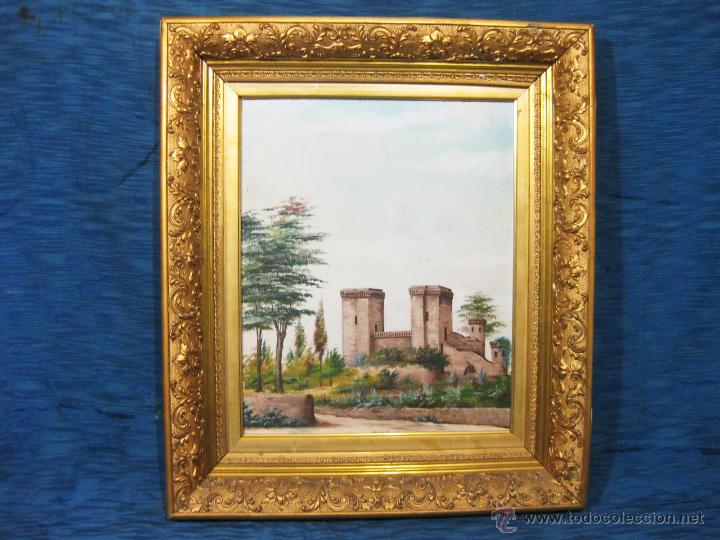 Arte: OLEO ANONIMO SOBRE TABLA DEL CASTILLO DE YUSTE. CACERES - Foto 1
