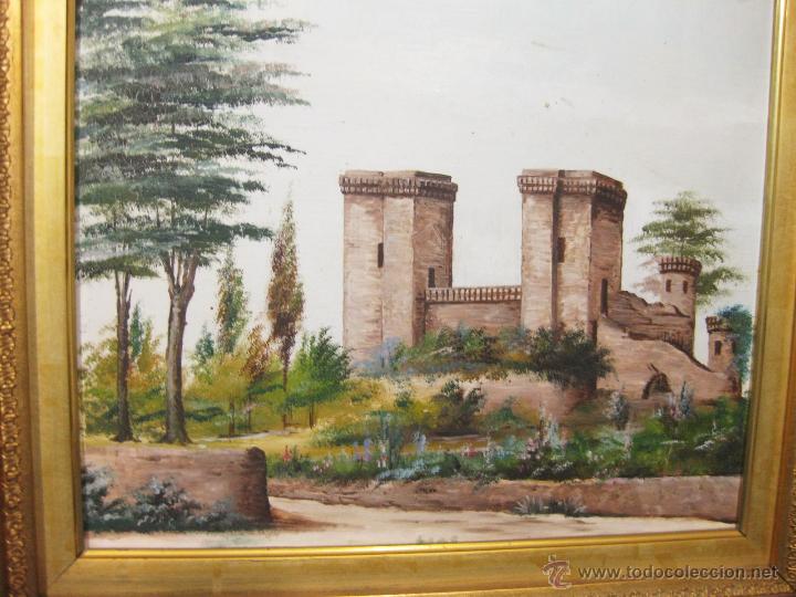 Arte: OLEO ANONIMO SOBRE TABLA DEL CASTILLO DE YUSTE. CACERES - Foto 2