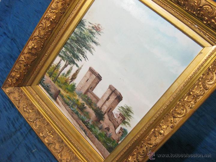 Arte: OLEO ANONIMO SOBRE TABLA DEL CASTILLO DE YUSTE. CACERES - Foto 3