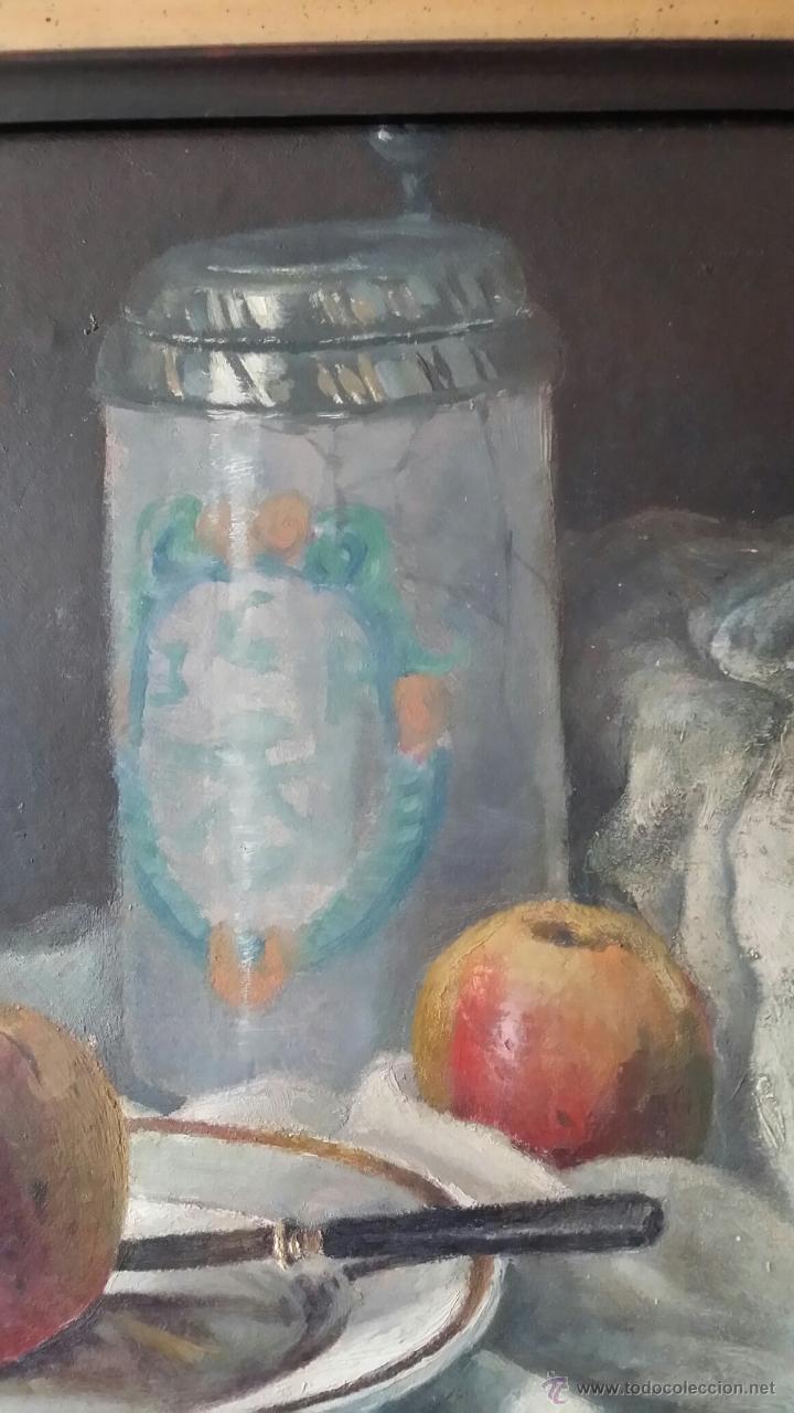 Arte: Bodeg&oacute;n / &oacute;leo sobre cart&oacute;n / circa 1920 - Foto 2