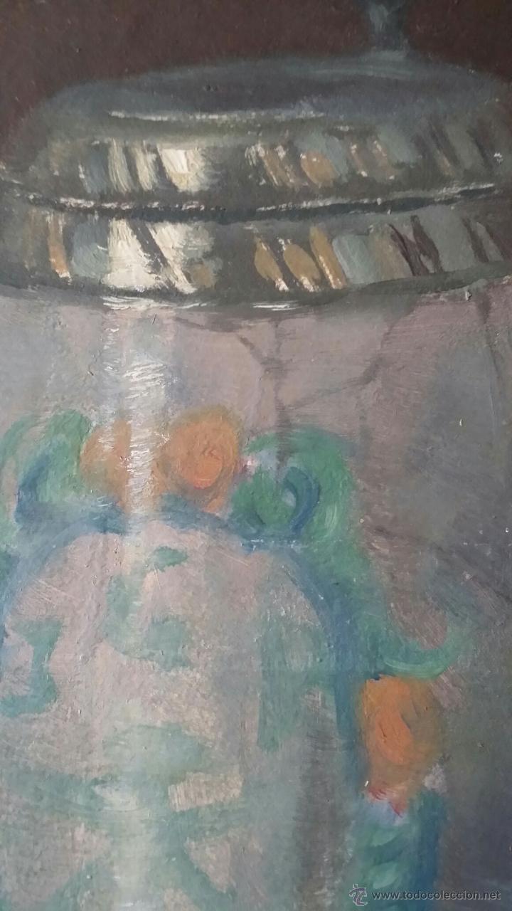 Arte: Bodeg&oacute;n / &oacute;leo sobre cart&oacute;n / circa 1920 - Foto 8