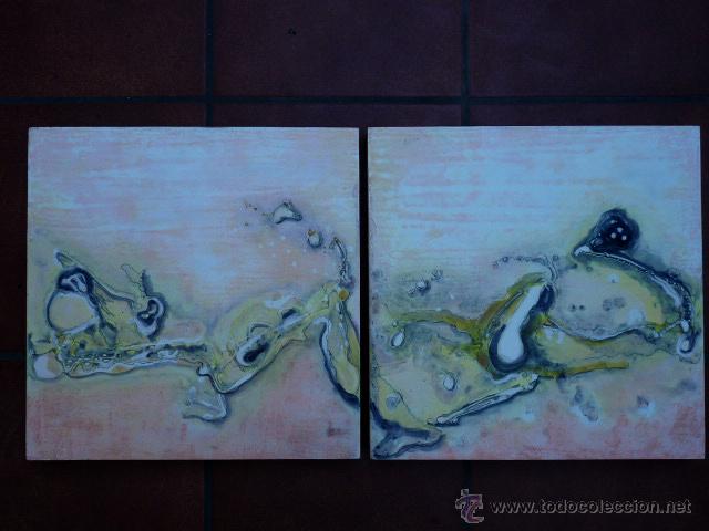 Arte: 2 &oacute;leos abstractos.An&oacute;nimo. - Foto 1