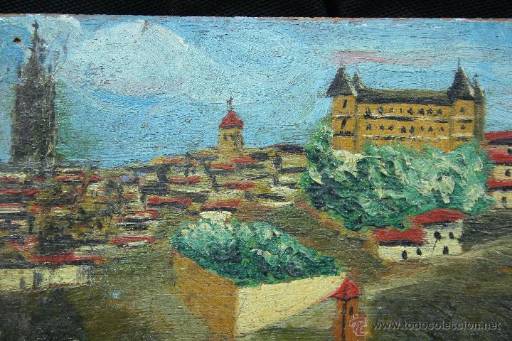 Arte: &Oacute;leo sobre t&aacute;blex. Castillo de Toledo. - Foto 5