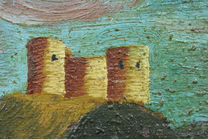 Arte: &Oacute;leo sobre t&aacute;blex. Castillo de Toledo. - Foto 6