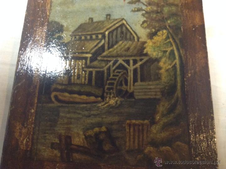 Arte: oleo sobre tabla casa con molino - Foto 15