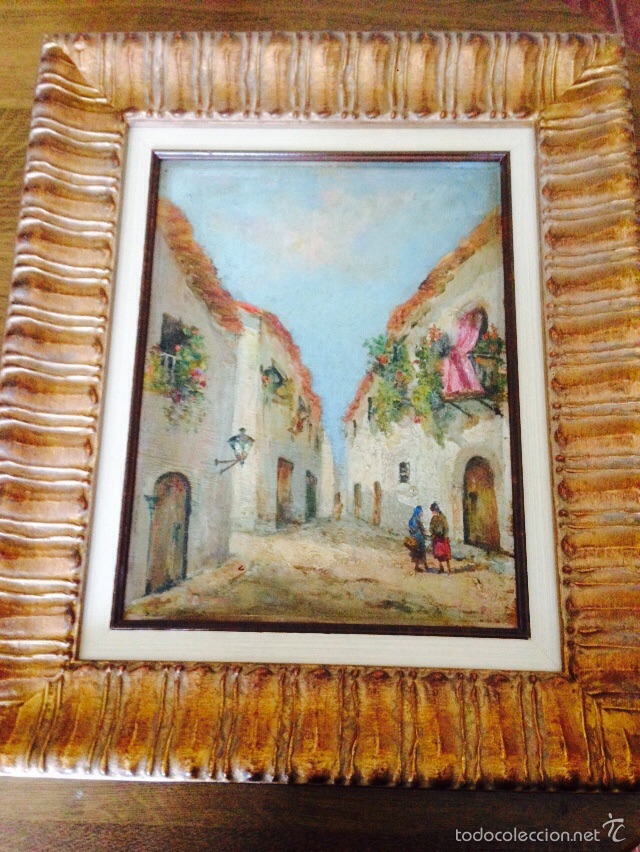 Arte: Cuadro escena sevillana - Foto 1