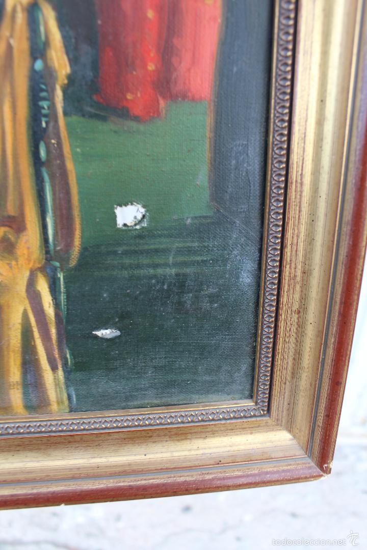 Arte: escena original oleo anonimo sobre lienzo - Foto 3