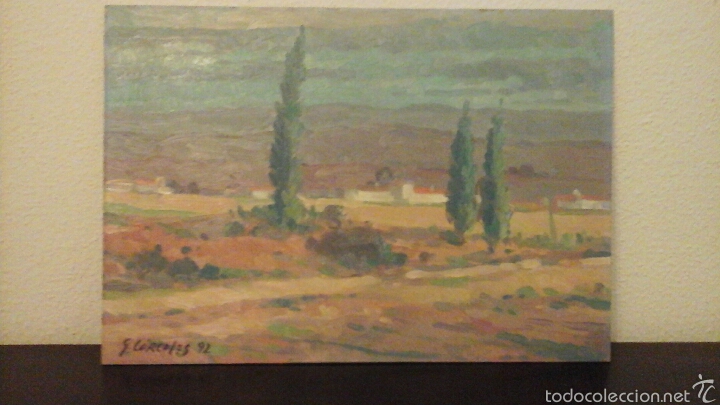 Arte: Dos oleos originales, dos paisajes de Castilla la Mancha. Firmados por su autor a&ntilde;o 1992