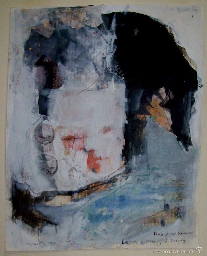 Art: ESTUPENDA OBRA FIRMADA MARTA 1980 CARTULINA TEX O/ COLLAGE 39,5X32