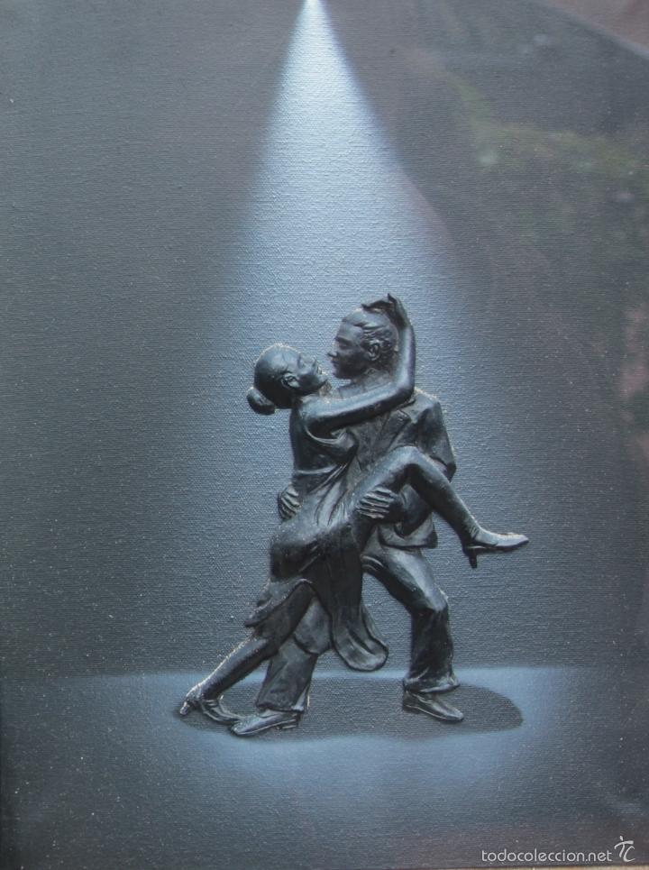 Arte: 4 PINTURAS BAILE -FIGURAS RELIEVE - Foto 3
