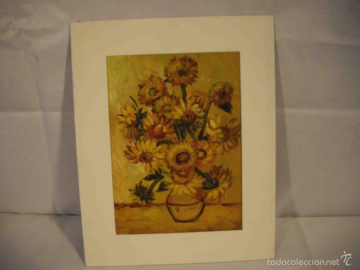 Arte: OLEO CON PASPARTU BODEGON GIRASOLES - Foto 1