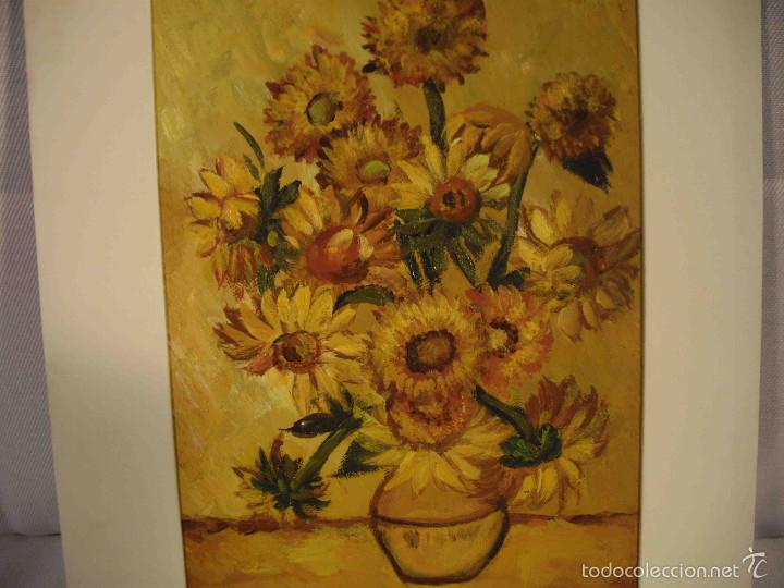 Arte: OLEO CON PASPARTU BODEGON GIRASOLES - Foto 2