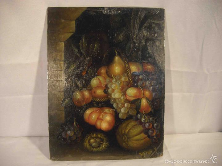 Arte: OLEO SOBRE TABLA BODEGON MELON - Foto 2