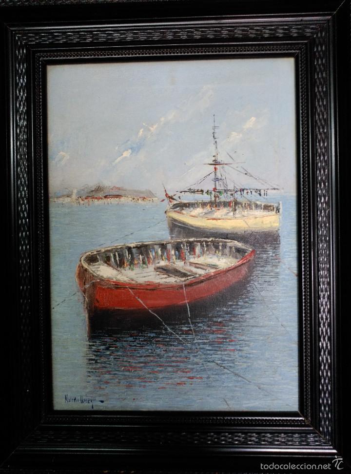 Arte: CUADRO OLEO PINTOR MALAGUE&Ntilde;O MORENO ORTEGA