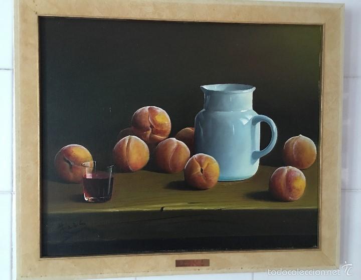 Arte: bodegon JARRA Y MELOCOTONES - Foto 1
