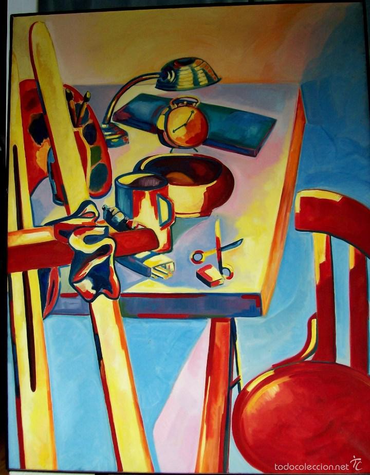 Art: MARISA ECHARRI OZC&Aacute;RIZ OBRA TITULADA  COSAS A&Ntilde;O 1990 O/LIENZO MEDIDAS 146 X 114
