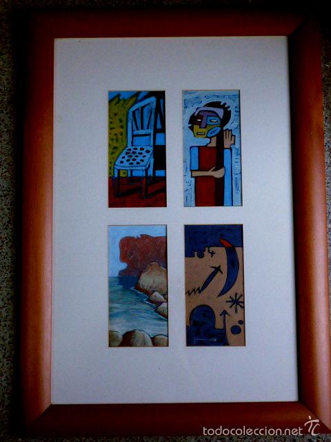 Arte: cuatro &oacute;leos de 10x19 cm cada uno. - Foto 1