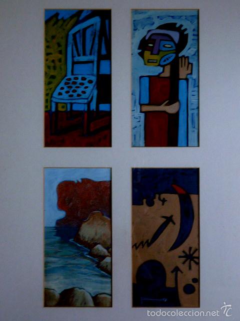 Arte: cuatro &oacute;leos de 10x19 cm cada uno. - Foto 2