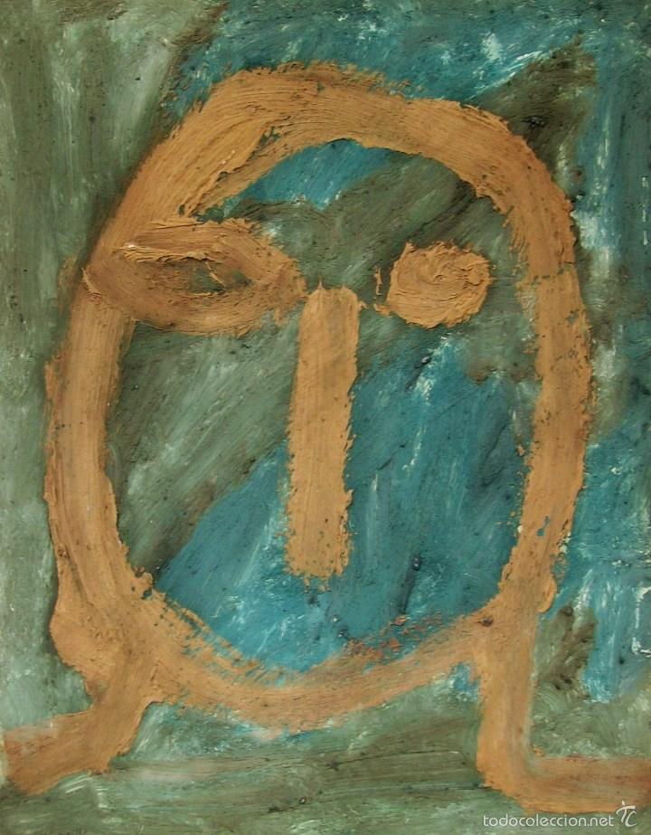 Arte: JESUS MILLAN MU&Ntilde;OZ NACE EN CIUDAD REAL CARTON PINTADO AL OLEO FIRMADO Y FECHADO POR DETRAS CON SELLO