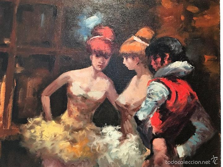 Arte: oleo sobre lienzo BAILARINAS EN DESCANSO - Foto 6