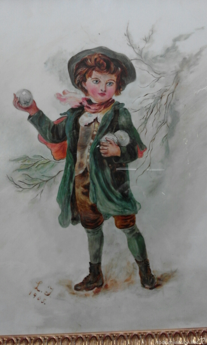 Arte: Linda opalina pintada firmada - Foto 1