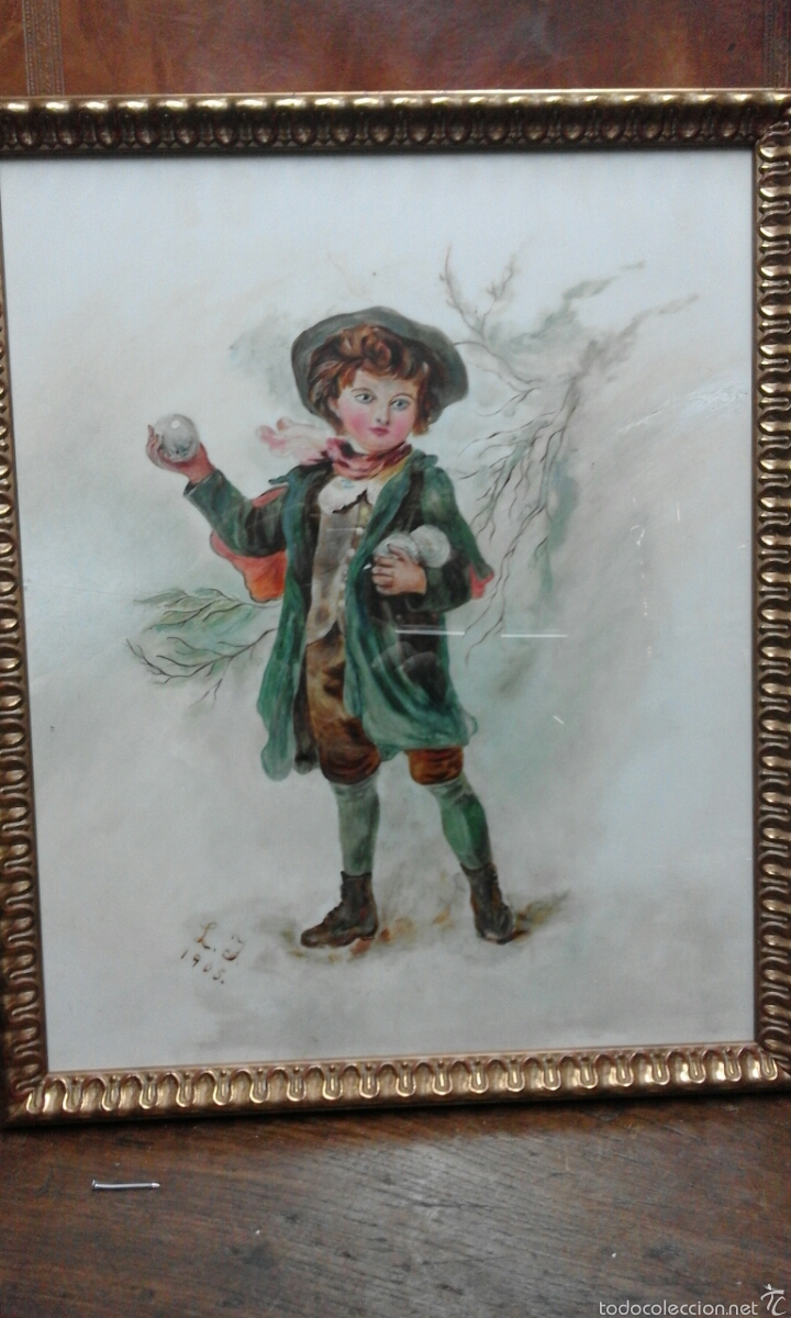 Arte: Linda opalina pintada firmada - Foto 2