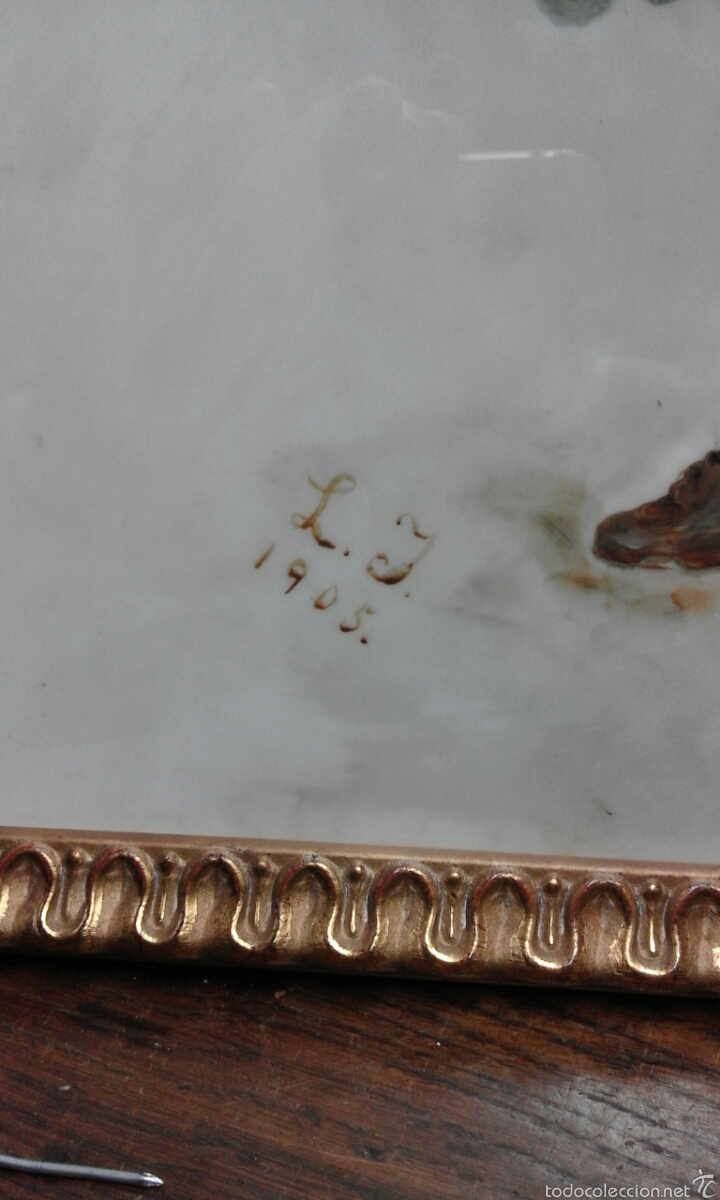 Arte: Linda opalina pintada firmada - Foto 3