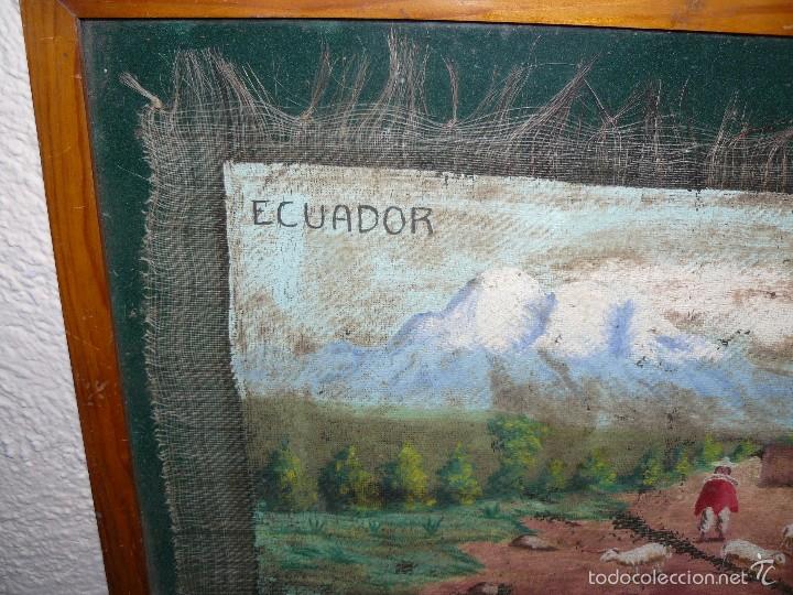 Arte: OLEO SOBRE ARPILLERA - NAIF - AN&Oacute;NIMO - ECUADOR - Foto 3