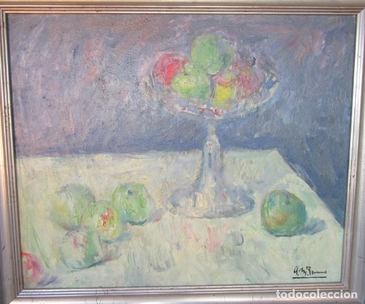 Arte: bodegon con frutero y frutas - Foto 1