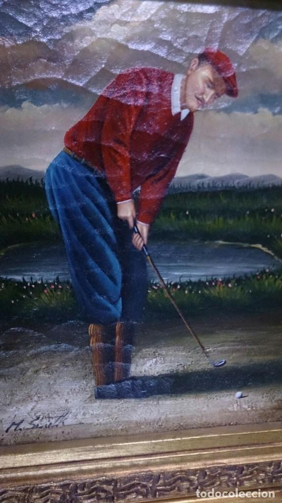 Arte: Pareja de oleos de golfistas - Foto 10