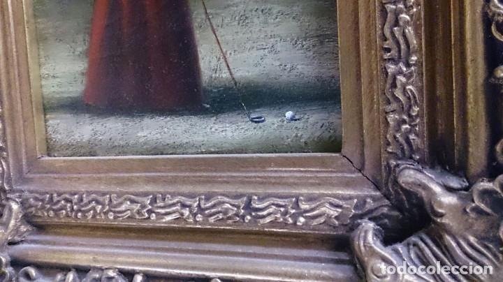 Arte: Pareja de oleos de golfistas - Foto 16