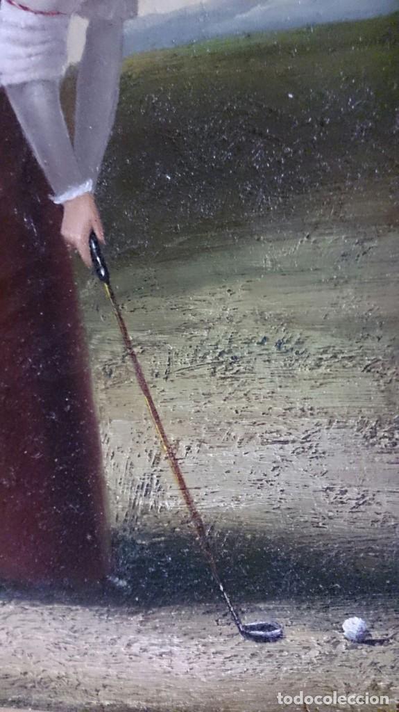 Arte: Pareja de oleos de golfistas - Foto 18
