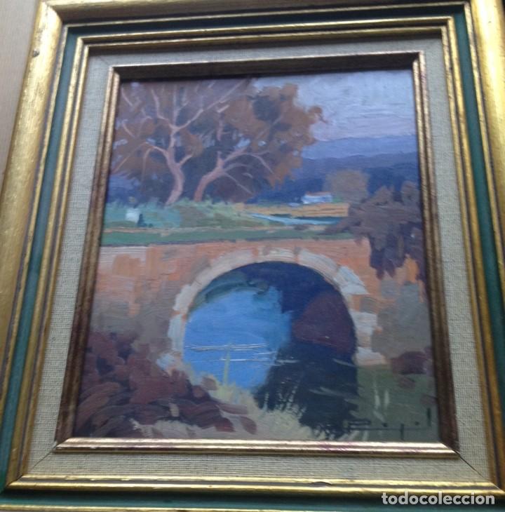 Arte: PAISAJE CON RIO Y PUENTE - Foto 1