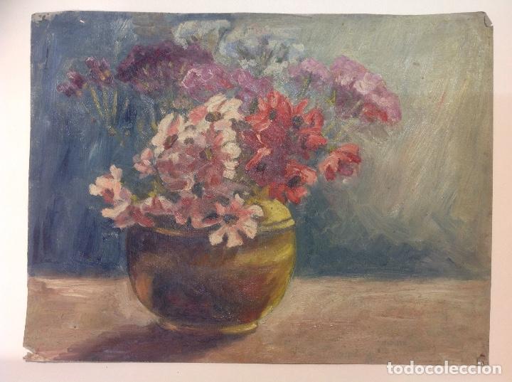Arte: An&oacute;nimo. Jarr&oacute;n con flores - Foto 1