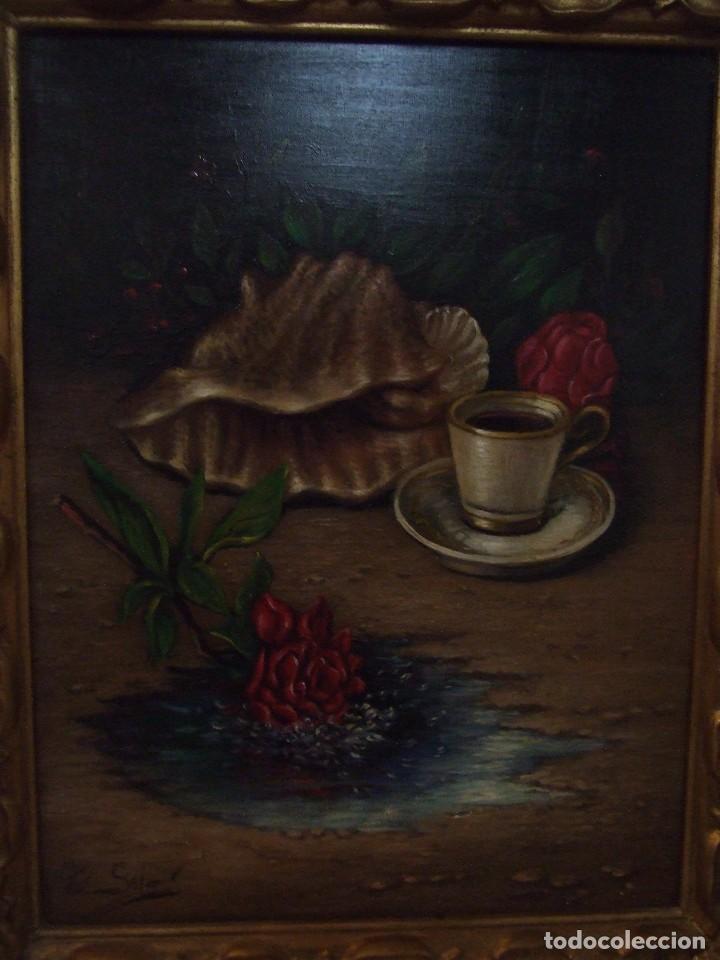 Arte: Oleo sobre tablex. Firmado E. Sala. - Foto 3