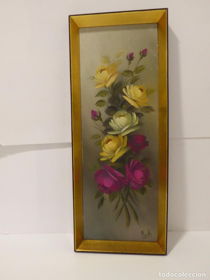 Arte: CUADRO ANTIGUO RAMO DE FLORES - Foto 1