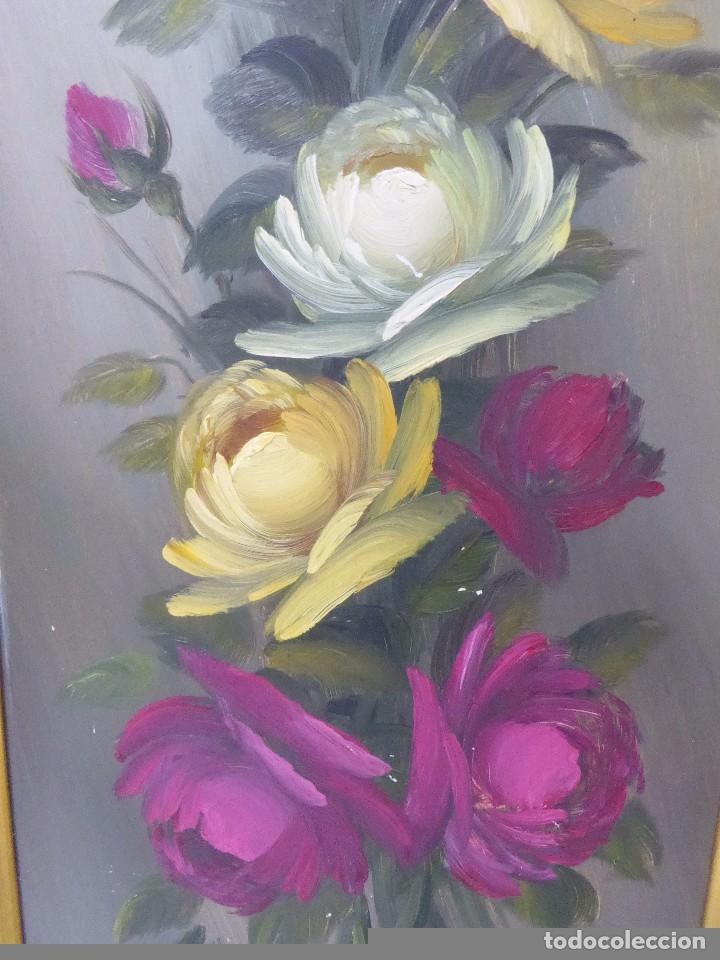 Arte: CUADRO ANTIGUO RAMO DE FLORES - Foto 2