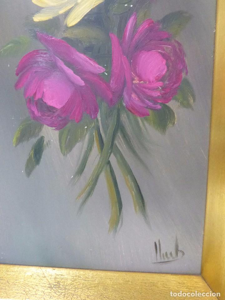 Arte: CUADRO ANTIGUO RAMO DE FLORES - Foto 3
