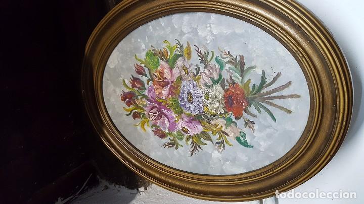Arte: Cuadro ovalado con ramo de flores - Foto 2