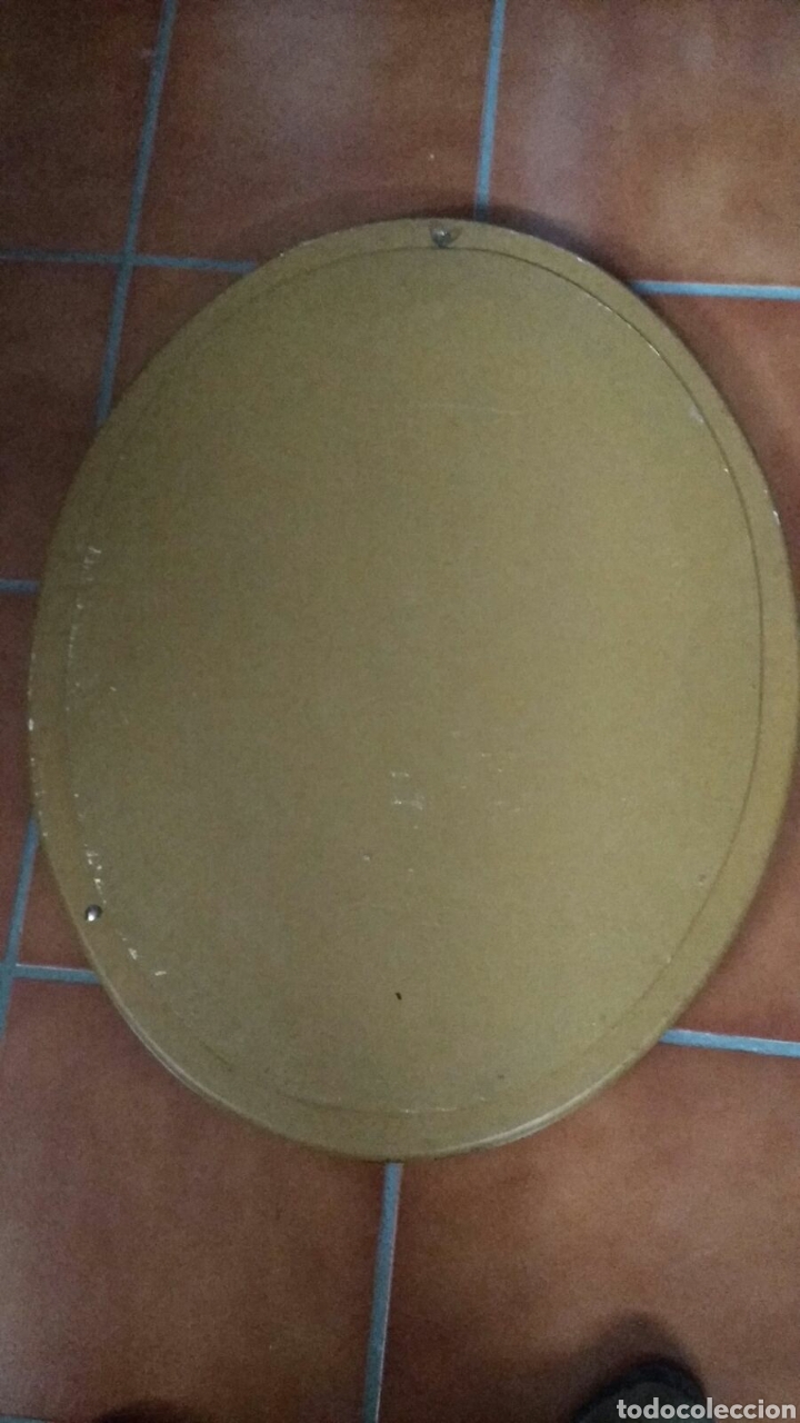 Arte: &Oacute;LEO SOBRE LIENZO. MARCP DE MADERA PAN DE ORO. - Foto 3