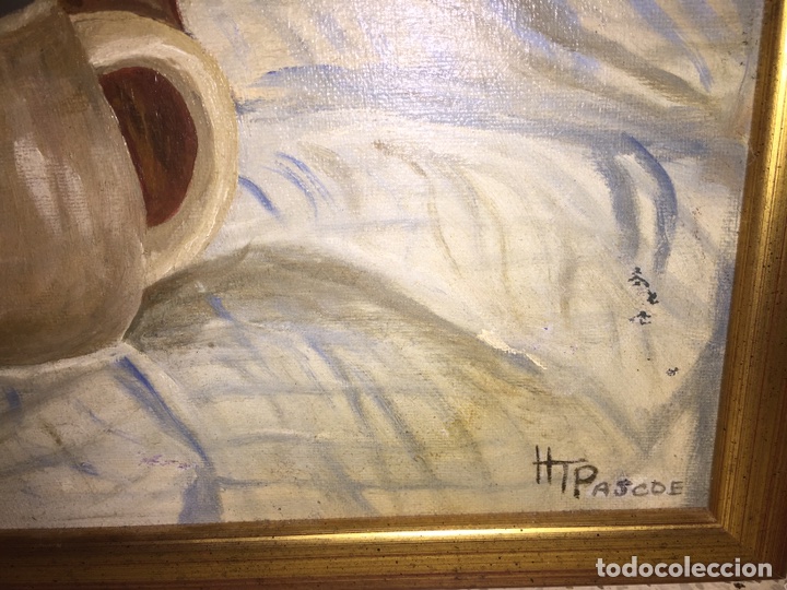 Arte: OLEO SOBRE LIENZO. BODEGON. FIRMADO HT PASCOE. - Foto 2