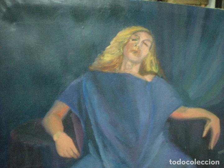 Arte: lienzo, sra de azul, 100x81cm - Foto 2